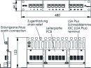 TEG 19Zoll Panel ISDN/TEL J02023L0014 1HE kurz MPPI25-H lichtgrau