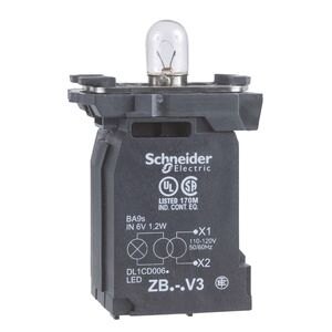 Schneider Electric Lampenfassung Glühl. BA9s,440-480V ZB5AV8