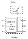 Koppelrelais mit Schraubklemmen,1 Wechsler-6A-hartvergoldet,Spule 12 V AC/DC