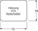 Busch Jäger Wippe pla mit Aufdruck Heizung-Notschalter 1789 H-20