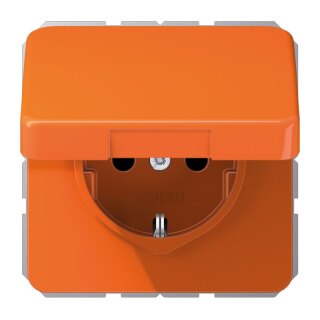 Jung Klappdeckel orange mit Abdeckung 50x50mm CD 590 KL O