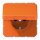 Jung Klappdeckel orange mit Abdeckung 50x50mm CD 590 KL O