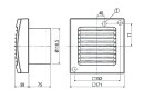 Maico Ventilator 19W,170cbm/h,IP45 ECA 120
