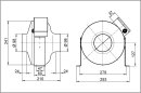 Maico Radial-Rohrventilator 50W,250cbm/h,IPX4 ERR 10/1 S