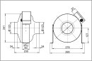 Maico Radial-Rohrventilator 50W,300cbm/h,IPX4 ERR 12/1