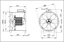 Maico Axial-Rohrventilator Drehstrom DN 400 DZR 40/6 B