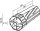 Rademacher Walzenkapsel Kunststoff SW60 Einsteckl.120mm 4030