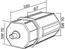 Rademacher Walzenkapsel Kunststoff SW70 Einsteckl. 67mm 4031