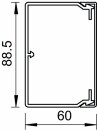 Obo Bettermann Wand+Deckenkanal mit Obert. 60x90mm,PVC...