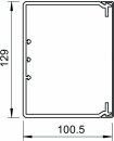 Obo Bettermann Wand+Deckenkanal mit Obert. 100x130mm,PVC...
