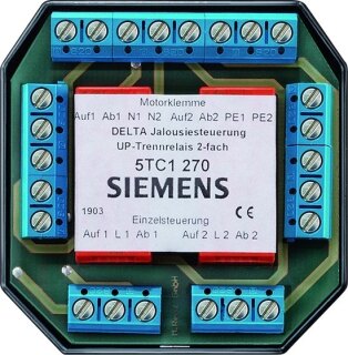 Siemens IS Delta Jalousiesteuerung UP -Trennrelais 2-fach 5TC1270
