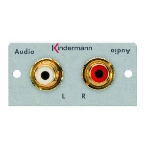 Kindermann Anschlussblende Audio L/R Cinch löt 7444000410