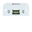 Kindermann USB A-A Buchse 7441-522 54x54 mit Kabelpeitsche