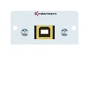 Kindermann USB B-A Buchse 7444-525 50x50 mit Kabelpeitsche