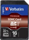Verbatim micro-SDHC Karte 16 GB Class 10
