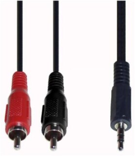 E+P Stereo-Kabel 2,5m B 113/2 3,5mm Stecker/2x Cinchstecker