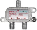 Axing 1fach SAT-Abzweiger SAB 1-12 mit 12 dB...