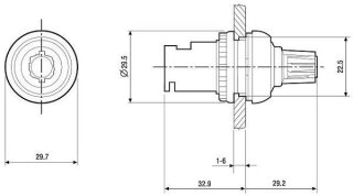 Potentiometer,Einbautyp-22,5 mm,für Typ 87.02,10 kOhm/0,25 W,10-er Skala