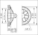 Helios Axial-Hochleistungsventila tor 3-PH mit Gitter HWD 250/2 TK