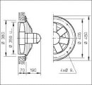 Helios Axial-Hochleistungsventila tor 3-PH mit Gitter HWD 355/4 TK
