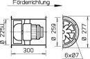 Helios Hochdruck-Rohrventilator 3 -PH VARD 225/4 TK