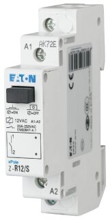 Eaton Installationsrelais 12VAC/20A/1S Z-R12/S