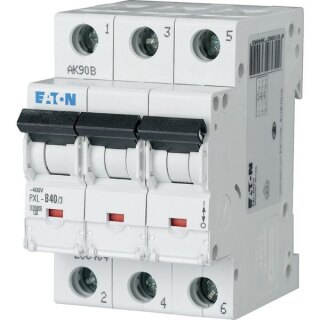 Eaton LS-Schalter mit Beschrift. B 40A 3p PXL-B40/3
