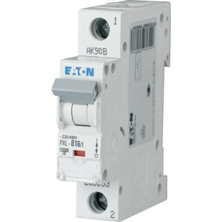 Eaton LS-Schalter mit Beschrift. C 16A 1p PXL-C16/1