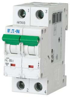 Eaton LS-Schalter mit Beschrift. D 6A 2p PXL-D6/2