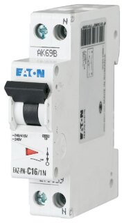 Eaton FAZ-PN-C10/1N LS-Schalter 10A 1p+N C-Char 279157