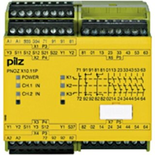 Pilz Not-Aus-Schaltgerät 24VDC 6n/o 4n/c 6LED PNOZ X10.11P #777750