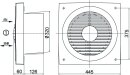 Maico Wandeinbau-Ventilator 76W,1500cbm/h,IP44 ENR 31