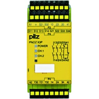Pilz Not-Aus-Schaltgerät 24-240ACDC3n/o1nc1so PNOZ X3P C #787313
