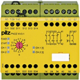 Pilz Not-Aus-Schaltgerät 3/24DC 3n/o1n/c2n/ot PNOZ XV3.1 #774532