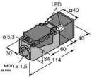 Turck Sensor,ind. quad. 40mm DC,pnp,ws,sn=15mm,b...