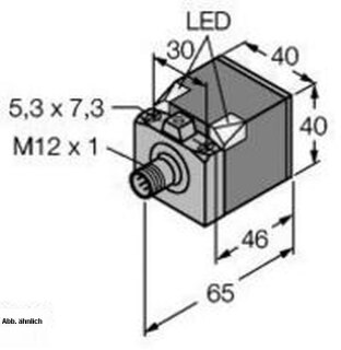 Turck Sensor,ind.,quad. 40x40mm Uprox,sn=20mm,250Hz Bi20UCK40AP6X2H1141