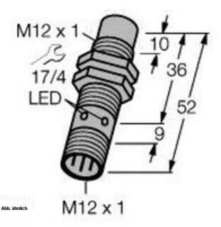 Turck Sensor,ind.,M12x1,Stecker Uprox,sn=10mm,1000H Ni10U-M12-AP6X-H1141