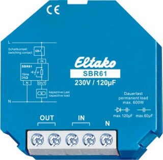 Eltako Strombegrenzungsrelais 1 Schließer 10A/250V SBR61-230V/120uF