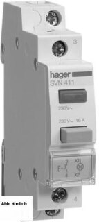 Hager Taster 1S grün,230VAC SVN411