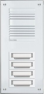 Elcom AP-Türstation 4Taster 1-reih,ws TAP-4/1 RAL9016