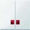 Merten Doppelwippe pws/gl mit Fenster (rot) MEG3456-0319
