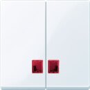 Merten Doppelwippe aws/gl mit Fenster (rot) MEG3456-0325