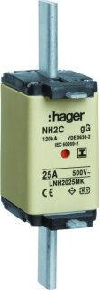 Hager NH-Sicherungseinsatz NH2C gG 500V 25A Iso-Gr. LNH2025MK