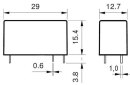 Relais mit Steck- und Printanschlüssen,Eingang 12V DC,Ausgang SSR 1 Schliesser 5A 1,5 - 35 V DC