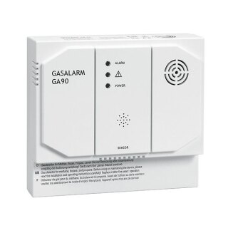 Indexa GA 90-12 Gasmelder, 12 V DC, warnt von Methan (Stadt-/Erdgas) 0,4% GA 90-12