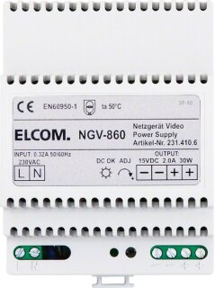 Elcom Netzgerät 230 VAC i2-Bus 15VDC 2A NGV-860