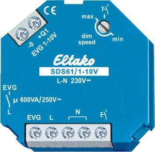 Eltako Steuerdimmschalter 1-10V,f.EVGs SDS61/1-10V