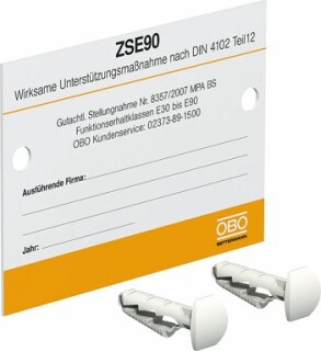 Obo Bettermann Kennzeichnungsschild für Zugentlastung KS-ZSE DE