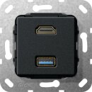 Gira UP Tragring HDMI und USB A swma Gender Changer 567810
