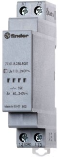 Relais mit SSR AC Kontakt,Momentanwertschalter,1 Schliesser 5 A,Einschaltstrom bis 300 A-10 ms,Eingang 90-265 V AC
